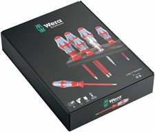 WERA Kraftform 6 Piece Stainless VDE Insulated PH & Slot Screwdriver Set, 022728