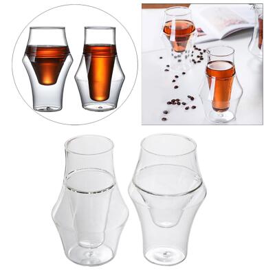 Doppelwandige Espressotasse Thermo Probierbecher Joghurtbecher Trinkglas