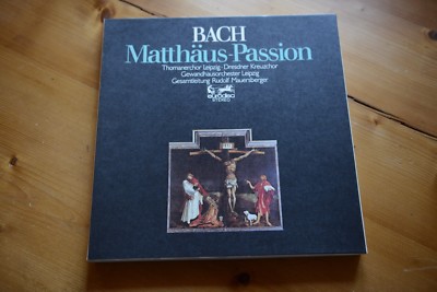 BACH  St. MATTHEW Matthäus Passion Thomaner MAUERSBERGER 4LP box eurodisc