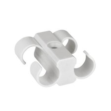 4pcs Dual Cable Clip Clamp Fastening for 4 GA AWG Gauge Power Ground Wire White