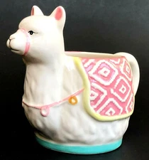 Dei Llama Alpaca Coffee Mug Embossed 3D Pink and White Blanket 12oz Heavy 