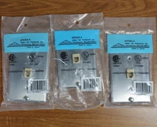 Allen Tel Products - AT630A-4 - Modular Wall Jack Faceplate - Stainless  THREE 3