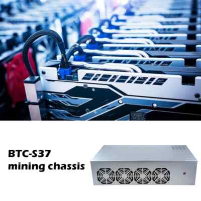 BTC-S37 Bitcoin Rig Frame, Crypto Miner Chassis for BTC ETH with 4 ...