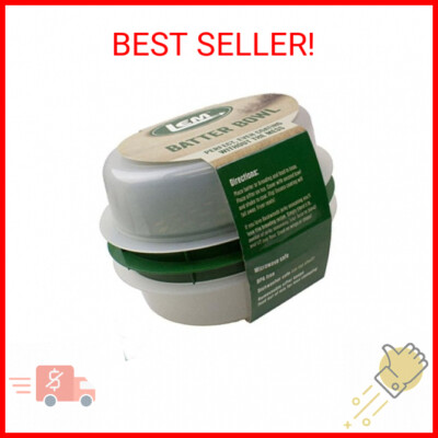 LEM Products Batter Bowl, Translucent and Green