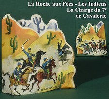 Roche aux Fées 1972, Les Indiens, figurine en carton La Charge du 7e US