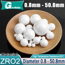 Ceramic Bearing Balls 0.8mm - 50.8mm Dia ZRO2 Zirconium Oxide Ball G10 Precision