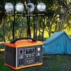 Central Eléctrica Portátil 500W Generador Solar 655WH Powerbank LiFePO4 para Camping
