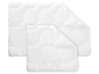 ZOLLNER Manta de bebé manta para niños manta para niños relleno de fibra hueca de poliéster blanco