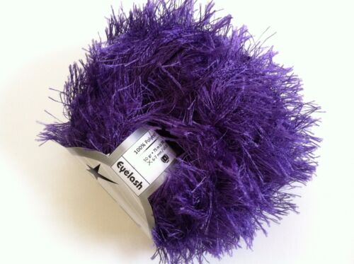 EYELASH YARN - PURPLE #22776 Ice Royal Purple Fun Fur 50gr - Picture 1 of 2