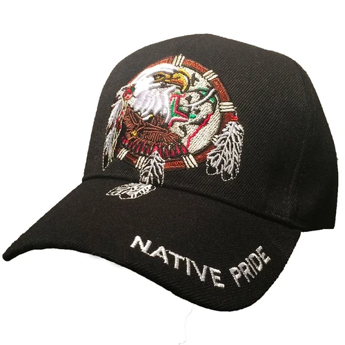 SHT11928 USA Native Eagle Cap - Western - Country Black UNISEX