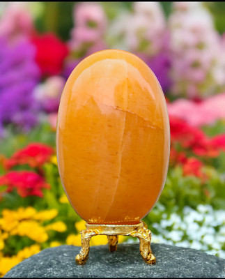 90 mm Goldener Quarz Meditation Aura Kraft Geist Energie Heilstein Lingam
