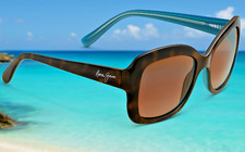 NEW Maui Jim Orchid Blue/Tortoise Women Sunglasses Cat's Eye Polarized H735-10P