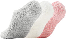 Slipper Socks for Women with Grippers Non Slip Fuzzy Socks with Grips Womens Gri