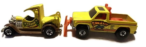 Hot Wheels Vintage 1977-79 A Truck'n Lot  & Speedy Removal, Very Good PET RESCUE