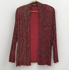 Softwear Knit Open Jacket Travelers Dressy Women's Small Abstract USA Made