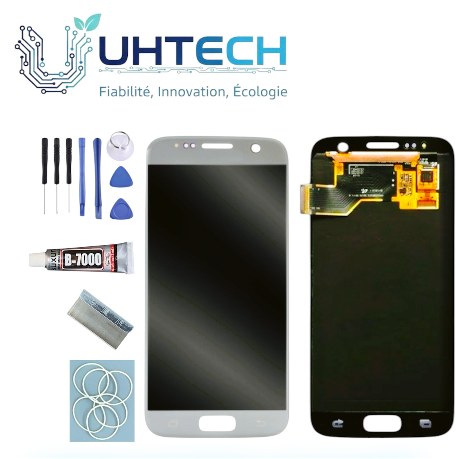 Écran reconditionné pour Samsung Galaxy S7 (G930F) - Argent Titane -Sans châssis