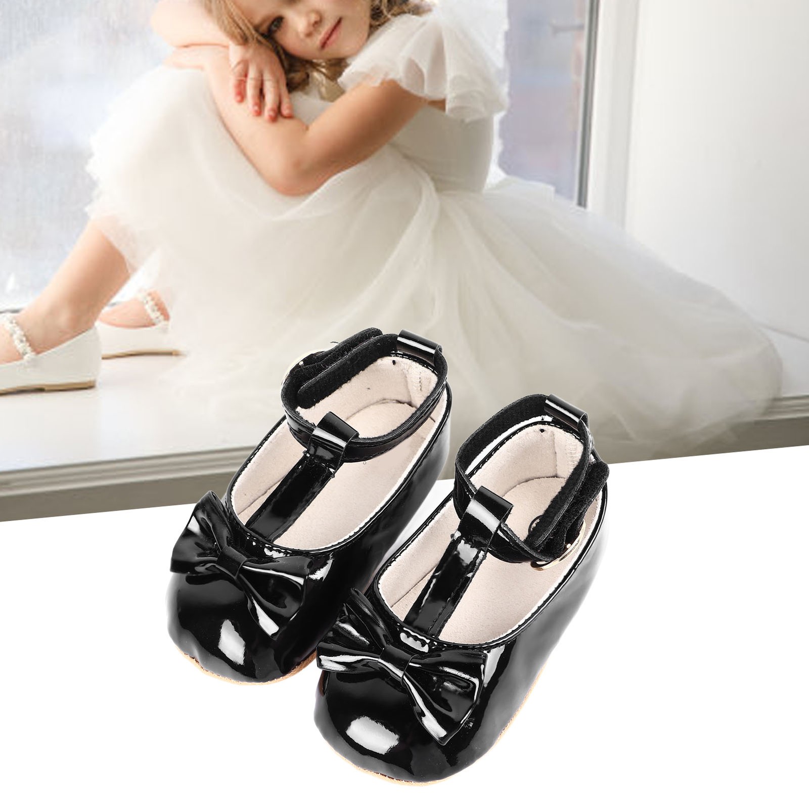 SAOLA Scarpe bambini in pelle PU fiocco decorazione suola in gomma ridurre pressione scarpe casual