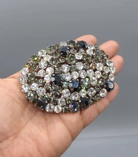 Large Vintage Rhinestone Belt Buckle Designer Jewelry Schreiner?