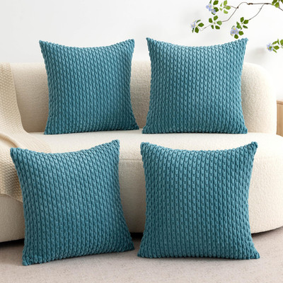 Ugs Ugasa Ugasa Soft Corduroy Pillow Covers Pack Of 4 Boho Stripe Decorative
