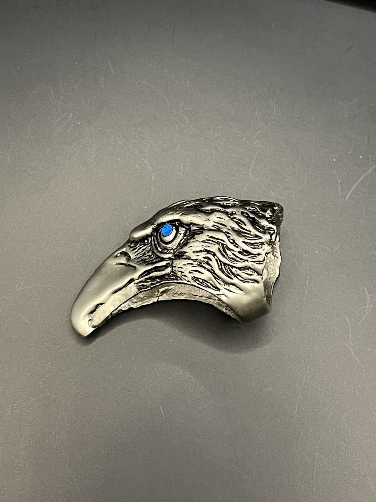 Large Eagle Statement Ring Size 7 Silver Tone - image 2
