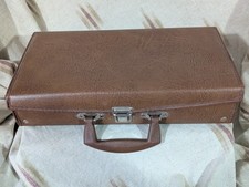 Vintage Vinyl 24 Cassette Tape Carrying Case - Brown