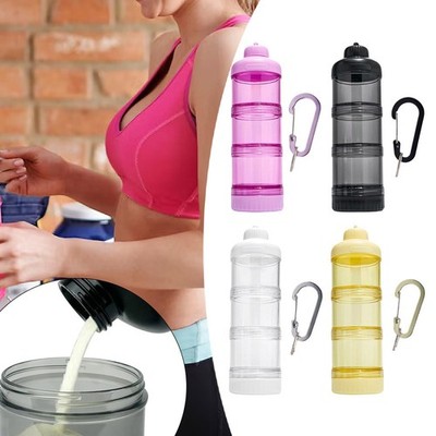 Reisebehälter für Proteinpulver, praktisch für das Fitnessstudio vorher