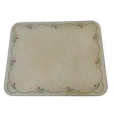 Corning Ware Counter Saver CALICO ROSE Sandstone Glass Vintage Retro 12" x 15"