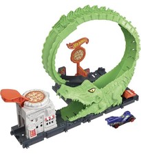 Hot Wheels Track Set with 1Hot Wheels Car Adjustable Track Gator Loop PizzaPlace