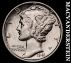 1941 Silver Mercury Dime - Scarce  High Grade  Lustrous  No Reserve  #i4993