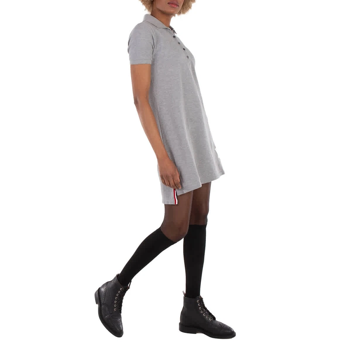 Polo classica a righe in piqué Thom Browne marca taglia 38 (taglia USA 2)