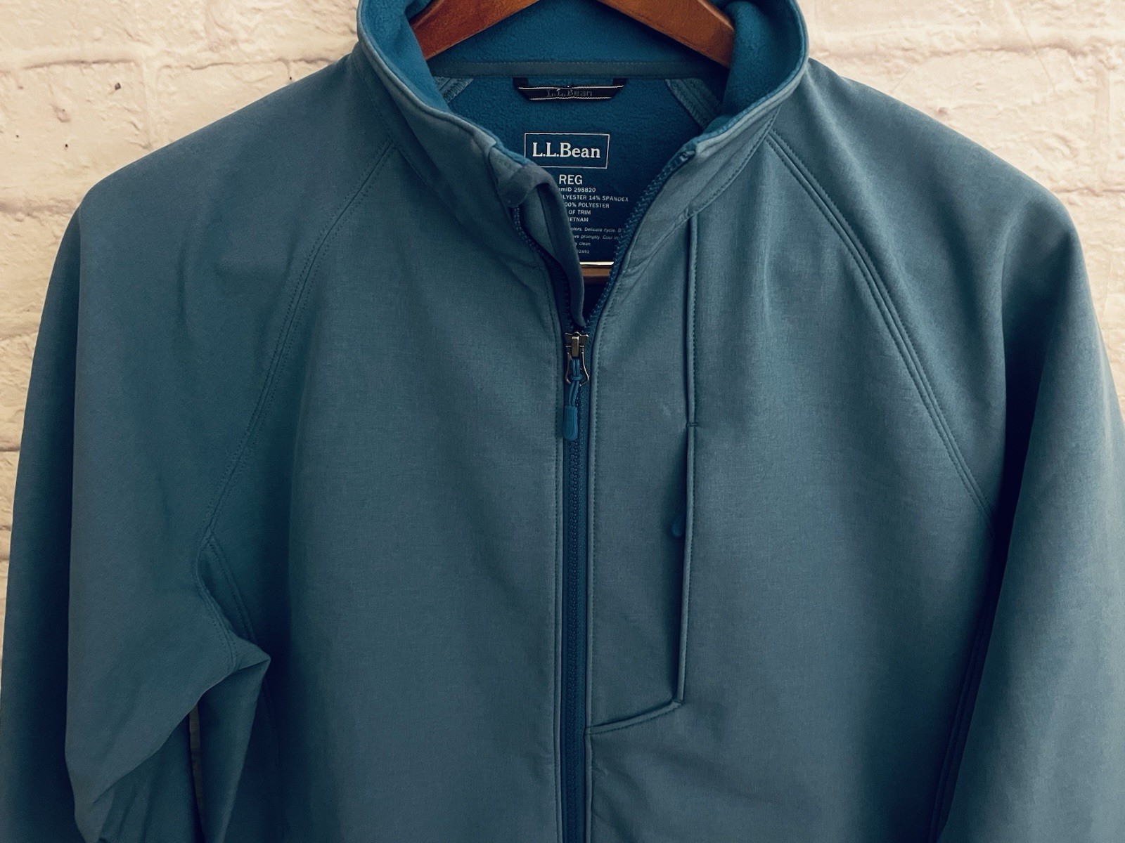 LL Bean Jacket  Blue Full Zip Softshell Fleece Li… - image 2