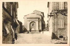 dt225 cartolina mon san pietrangeli,piazza annibalcaro,provincia di fermo