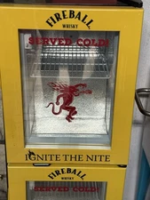 Fireball Freezer Mini Fridge 23x18x16" Lighted Refrigerator Freezer