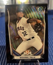 2014 Bowman Chrome Michael Feliz Astros Black Wave Refractor #BCP-32