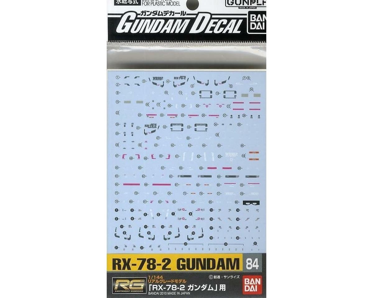 Bandai GD-84 RG 1/144 RX-78-2 Gundam Waterslide Decal [BAS2107046
