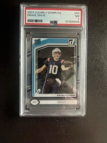 2024 DRAKE MAYE ROOKIE  Panini Clearly Donruss - Rated Rookie #53 (RC) PSA 7
