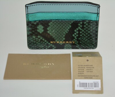 NWT BURBERRY MULTICOLOUR LIGHT MINT LEATHER IZZY