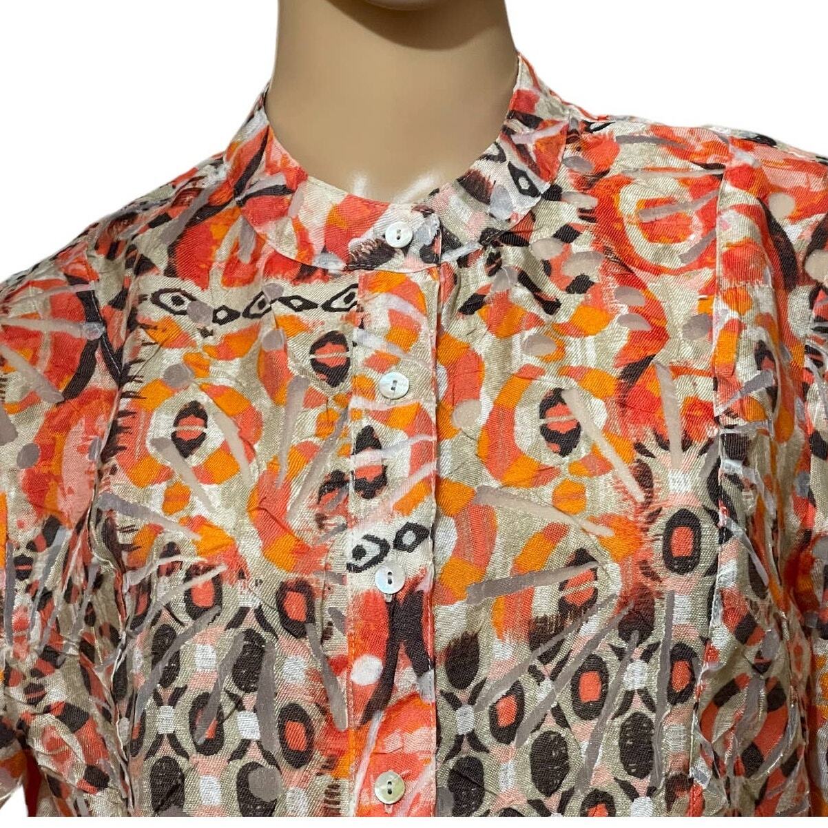 Ruby Rd Womens Button Down Linen Blend Blouse Siz… - image 2