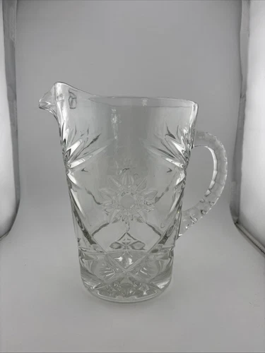 Vintage Anchor Hocking EAPC Early American Prescut Star of David 60oz Pitcher