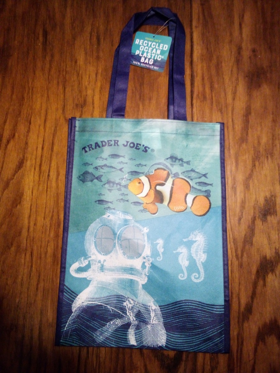 Jute Statt Plastik Seesack – Ocean Saver Bag, Fairtrade, Dunkelblau Mit Juteboden, 25x46 Cm
