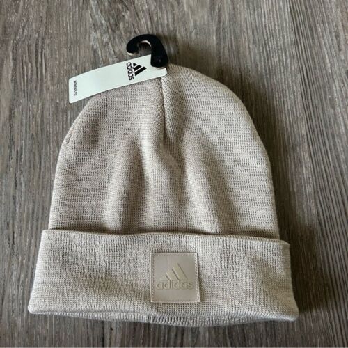 Adidas 1x1 Fold Beanie Beige NEW - Picture 1 of 4