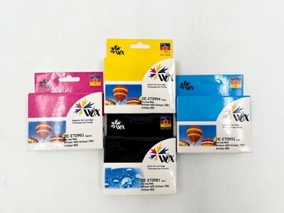 NEW Wox Epson Artisan 600/700/800 Printer Ink Cartridges - Sealed in Package
