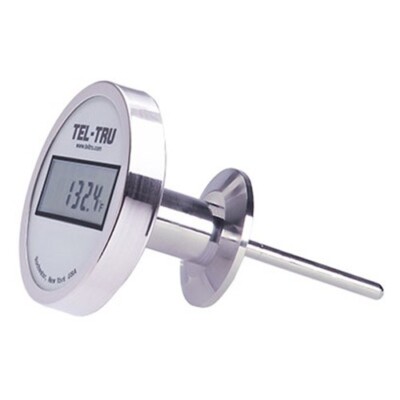 Tel-Tru SD3 Industrial Digital Thermometer | 1.5'' Tri-Clamp, 3'' Face, 4.5'' Probe