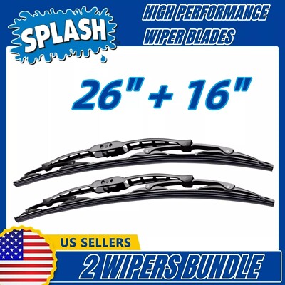Matched Set of 2 Wipers 26''+16'' For Splash Wiper Blades - 32-260 32-160