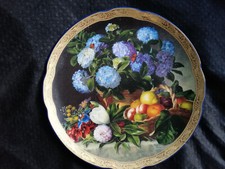 J.L. Jensen Hortensier Med Frugtkurv Porzellanteller von Bradford Exchange
