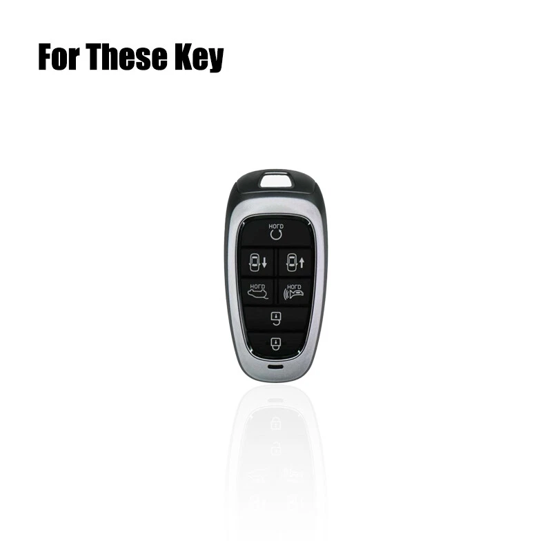 Leather Zinc Alloy Car Smart Key Fob Case Cover Bag For Hyundai Nexo Sonata 2019 - Image 2 of 4