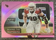2021 Panini Playoff Football JJ Watt Behind the Numbers Pink Prizm Cardinals