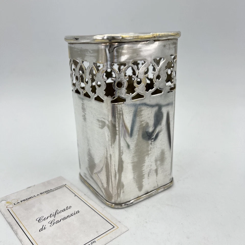 Portapenne da scrivania in stile antico in argento sheffield silver plated EPNS - Immagine 3 di 4