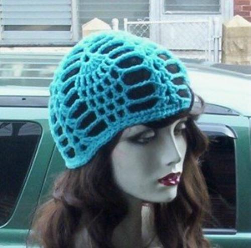 Hand Crochet Turquoise Pineapple Juliet 