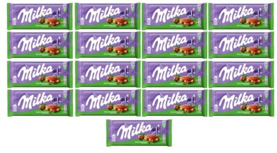 17 Tafeln Milka Ganze Haselnuss a 95 G Milka Schokolade mit ganzen Haselnüssen